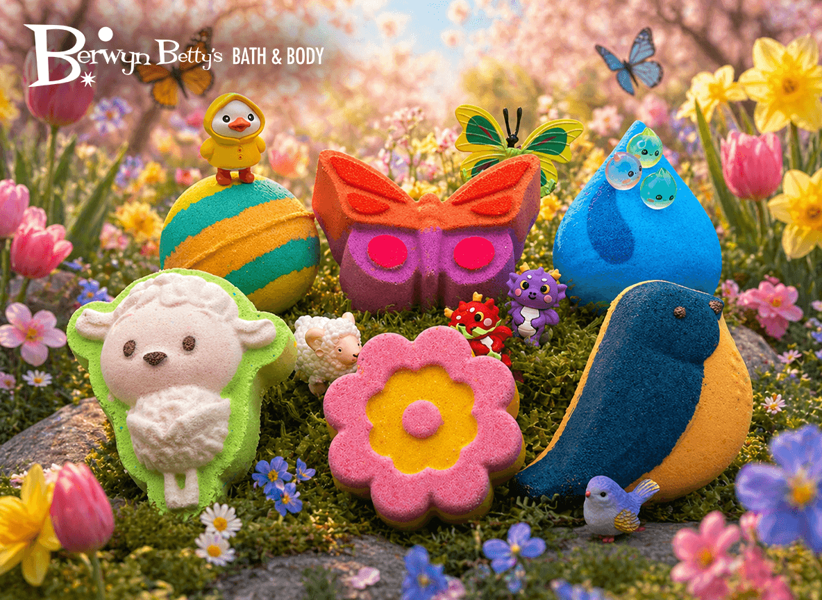 SPRING Kids Bath Bomb Gift Box - 6 ct - Berwyn Betty's Bath & Body Shop