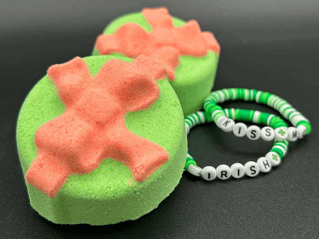 St Patrick Gift Box Kids Bath Bomb with Toy Bracelet Inside - Berwyn Betty's Bath & Body Shop