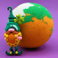St Patrick’s Day Kids Bath Bomb with Leprechaun Toy Inside - Berwyn Betty's Bath & Body Shop