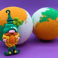 St Patrick’s Day Kids Bath Bomb with Leprechaun Toy Inside - Berwyn Betty's Bath & Body Shop