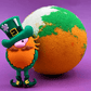 St Patrick’s Day Kids Bath Bomb with Leprechaun Toy Inside - Berwyn Betty's Bath & Body Shop