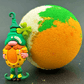 St Patrick’s Day Kids Bath Bomb with Leprechaun Toy Inside - Berwyn Betty's Bath & Body Shop