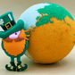 St Patrick’s Day Kids Bath Bomb with Leprechaun Toy Inside - Berwyn Betty's Bath & Body Shop