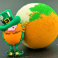 St Patrick’s Day Kids Bath Bomb with Leprechaun Toy Inside - Berwyn Betty's Bath & Body Shop