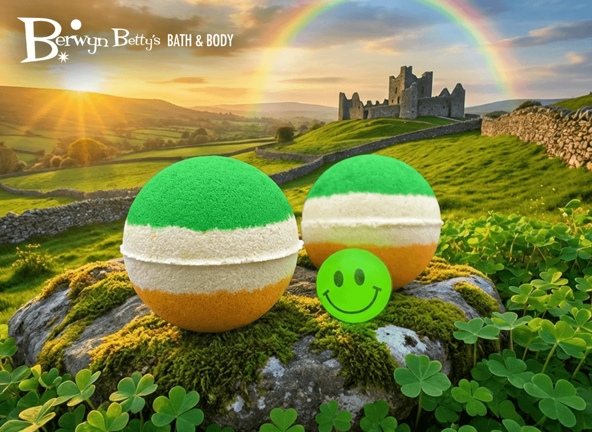 St Patrick's Kids Bath Bomb Collection Box with Holiday Themed Bombs - 6 ct - Berwyn Betty's Bath & Body Shop
