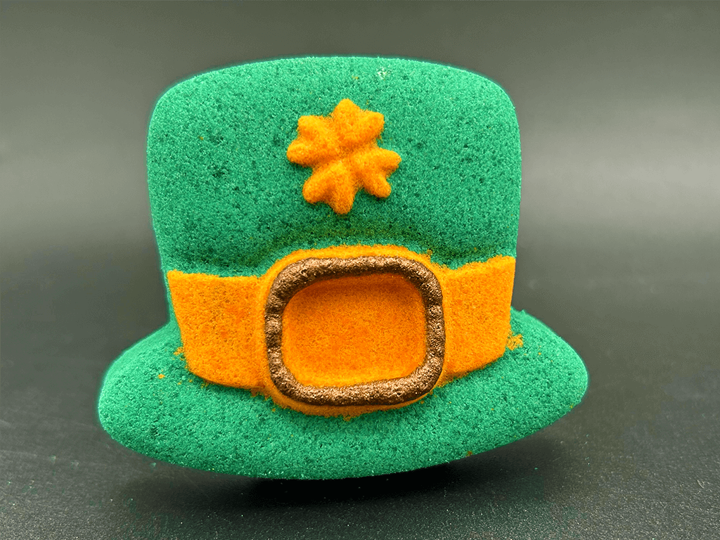 St Patrick's Leprechaun Hat Kids Bath Bomb with Little Leprechaun Figure Inside - Berwyn Betty's Bath & Body Shop