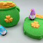 St Patrick's Pot O’Gold Kids Bath Bomb with Gnome Toy Inside - Berwyn Betty's Bath & Body Shop