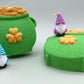 St Patrick's Pot O’Gold Kids Bath Bomb with Gnome Toy Inside - Berwyn Betty's Bath & Body Shop