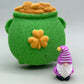 St Patrick's Pot O’Gold Kids Bath Bomb with Gnome Toy Inside - Berwyn Betty's Bath & Body Shop