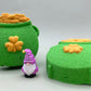 St Patrick's Pot O’Gold Kids Bath Bomb with Gnome Toy Inside - Berwyn Betty's Bath & Body Shop