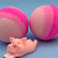 Summer Piggy Kids Bath Bomb with Pig Toy Inside - Berwyn Betty's Bath & Body Shop