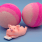 Summer Piggy Kids Bath Bomb with Pig Toy Inside - Berwyn Betty's Bath & Body Shop
