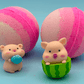 Summer Piggy Kids Bath Bomb with Pig Toy Inside - Berwyn Betty's Bath & Body Shop