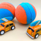 Summer Surfer Bath Bomb with Beach Surfer Pullback Woody Car Inside - Berwyn Betty's Bath & Body Shop