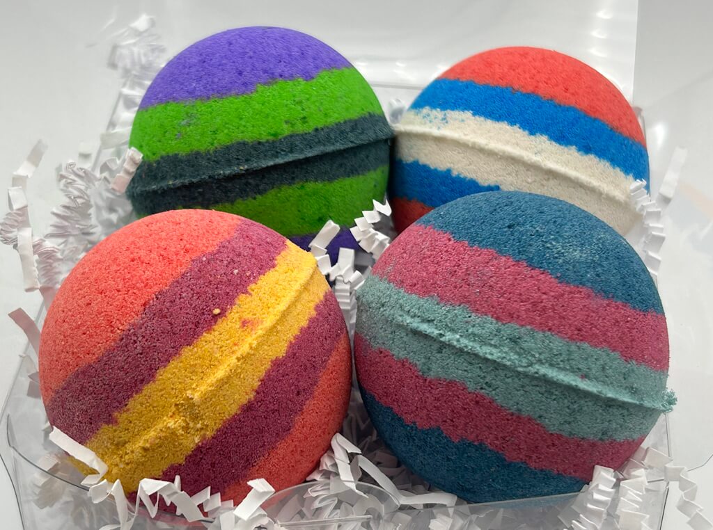SUPERHERO BALL Kids Bath Bomb Gift Box with Toys Inside - 4 ct - Berwyn Betty's Bath & Body Shop