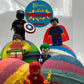 SUPERHERO BALL Kids Bath Bomb Gift Box with Toys Inside - 4 ct - Berwyn Betty's Bath & Body Shop
