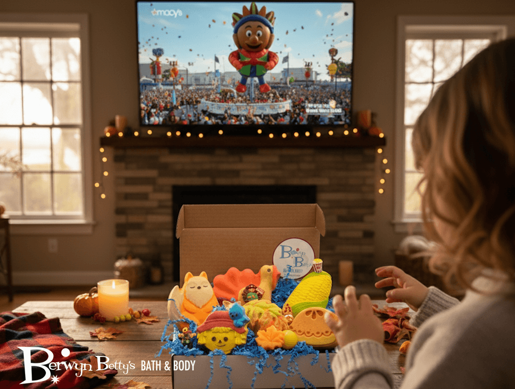 THANKSGIVING Kids Bath Bomb Gift Box with Holiday Themed Bombs - 6 ct - Berwyn Betty's Bath & Body Shop