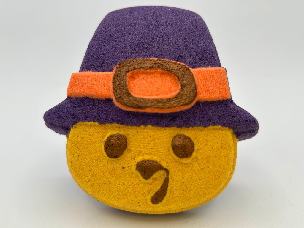 Tom Turkey Pilgrim Kids Bath Bomb with Turkey Minifigure Toy Inside - Berwyn Betty's Bath & Body Shop