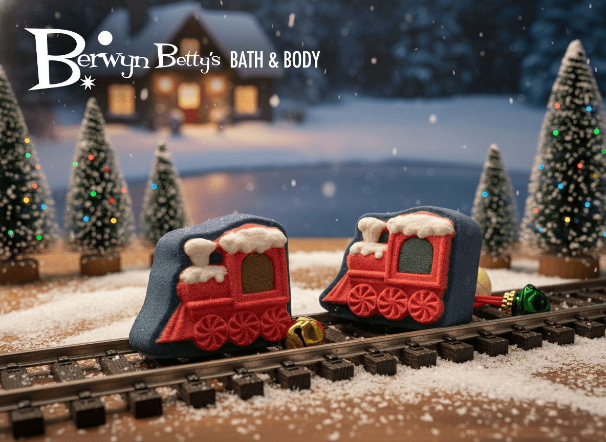 Train Kids Bath Bomb with Jingle Bell Inside - Berwyn Betty's Bath & Body Shop