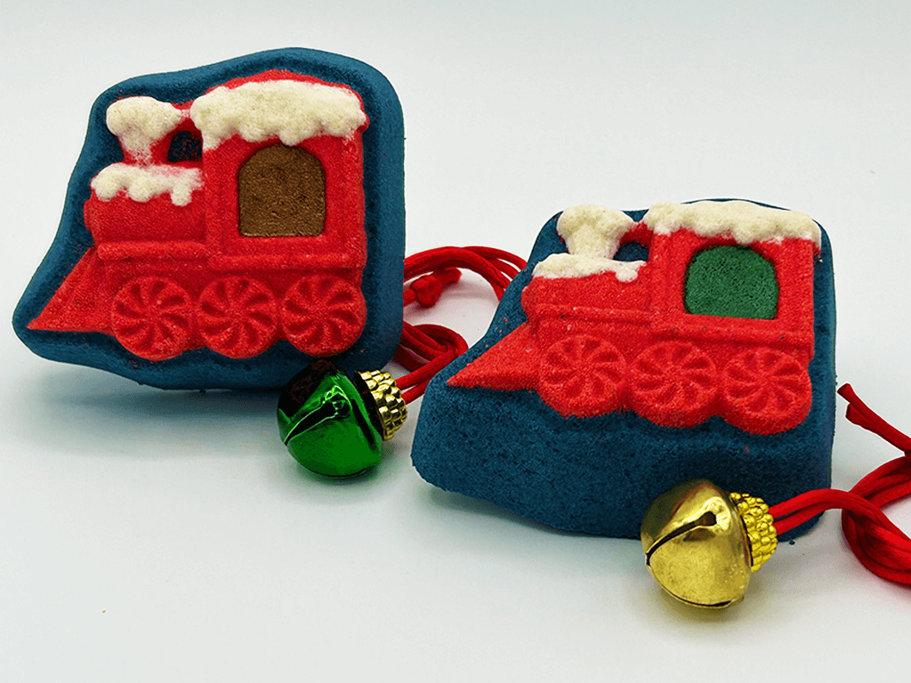 Train Kids Bath Bomb with Jingle Bell Inside - Berwyn Betty's Bath & Body Shop