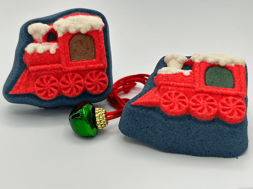 Train Kids Bath Bomb with Jingle Bell Inside - Berwyn Betty's Bath & Body Shop