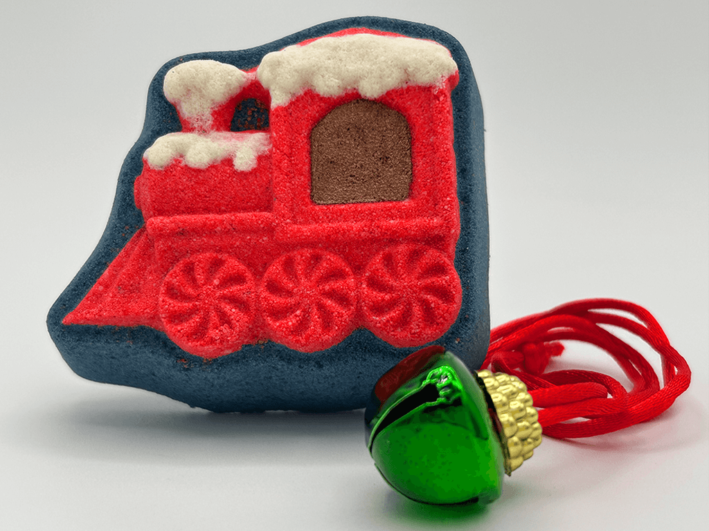 Train Kids Bath Bomb with Jingle Bell Inside - Berwyn Betty's Bath & Body Shop