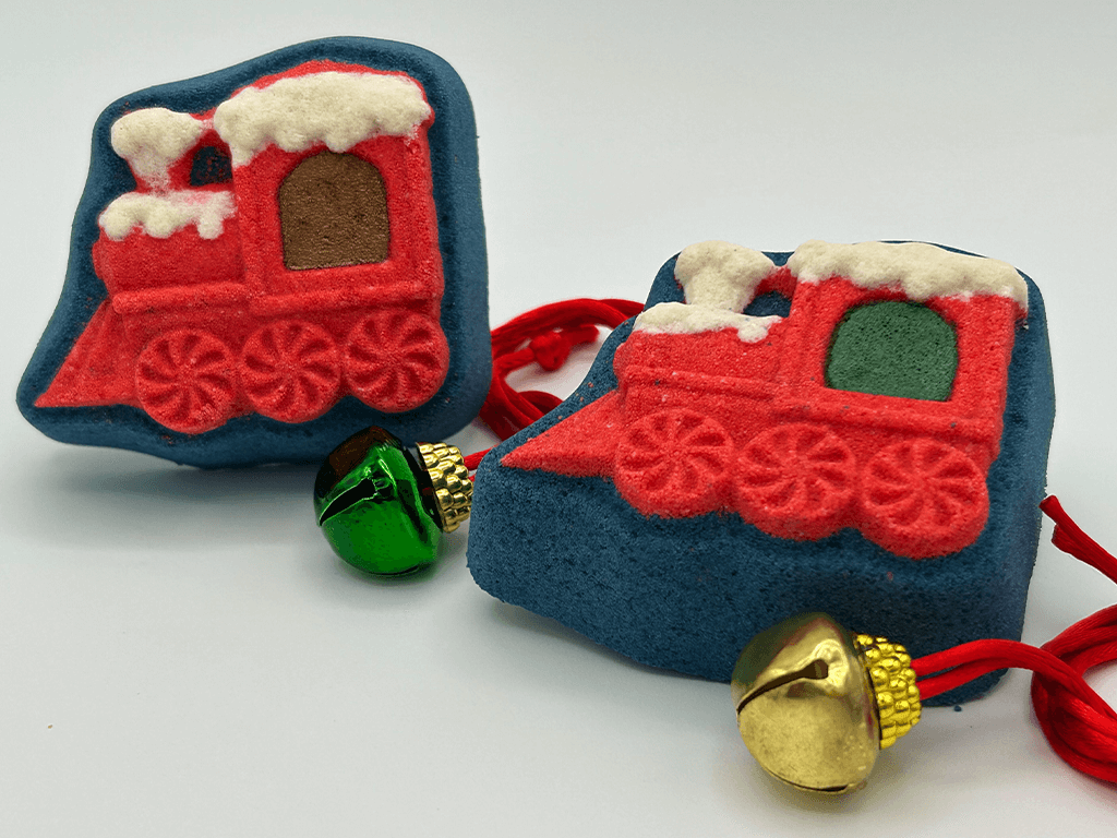 Train Kids Bath Bomb with Jingle Bell Inside - Berwyn Betty's Bath & Body Shop