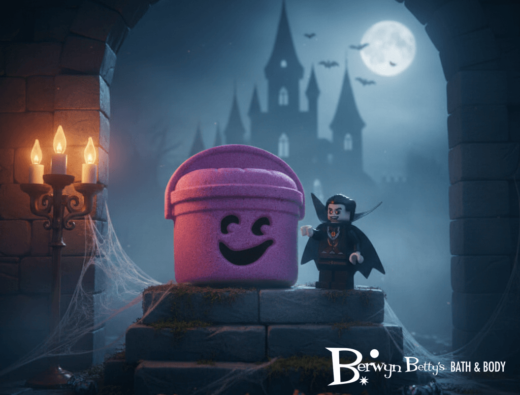 🍬 Trick or Treat Bucket Kids Bath Bomb – With Halloween Minifigure Inside! - Berwyn Betty's Bath & Body Shop