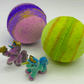 UNICORN Kids Bath Bombs Gift Box with Toys Inside - 4 ct - Berwyn Betty's Bath & Body Shop