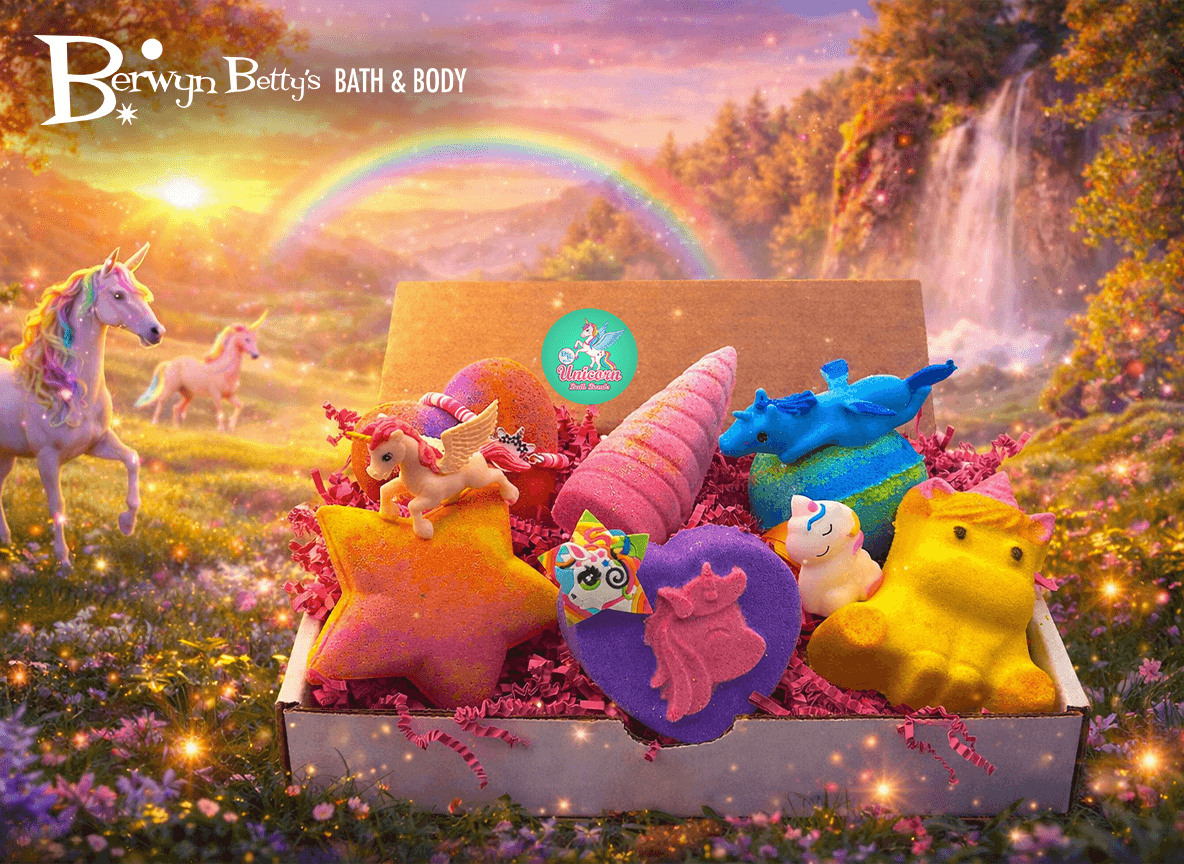 UNICORNS Kids Bath Bomb Collection - 6 ct - Berwyn Betty's Bath & Body Shop