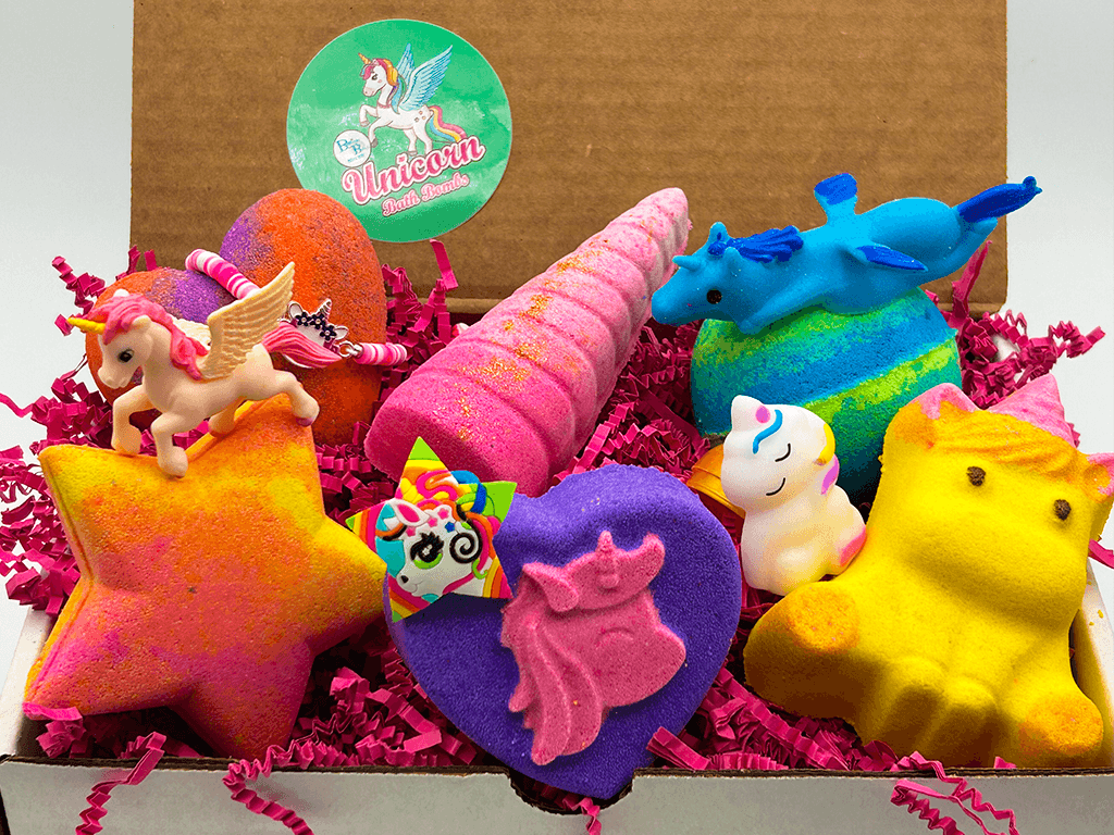 UNICORNS Kids Bath Bomb Collection - 6 ct - Berwyn Betty's Bath & Body Shop
