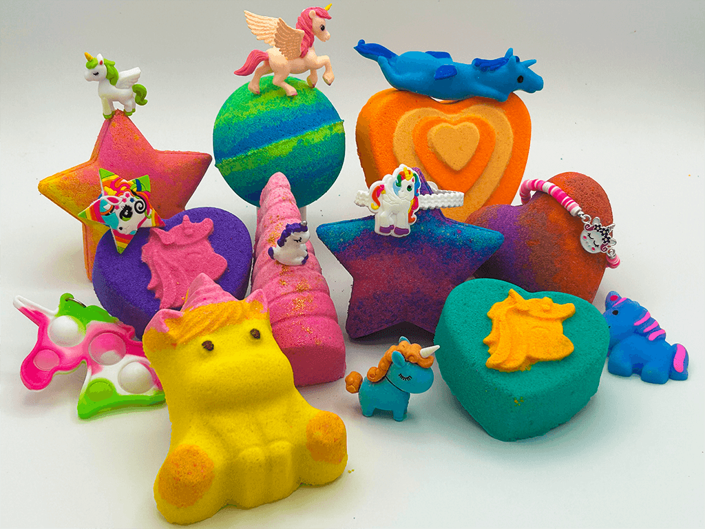 UNICORNS Kids Bath Bomb Collection - 6 ct - Berwyn Betty's Bath & Body Shop