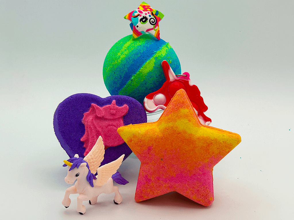 UNICORNS Kids Bath Bomb Collection - 6 ct - Berwyn Betty's Bath & Body Shop