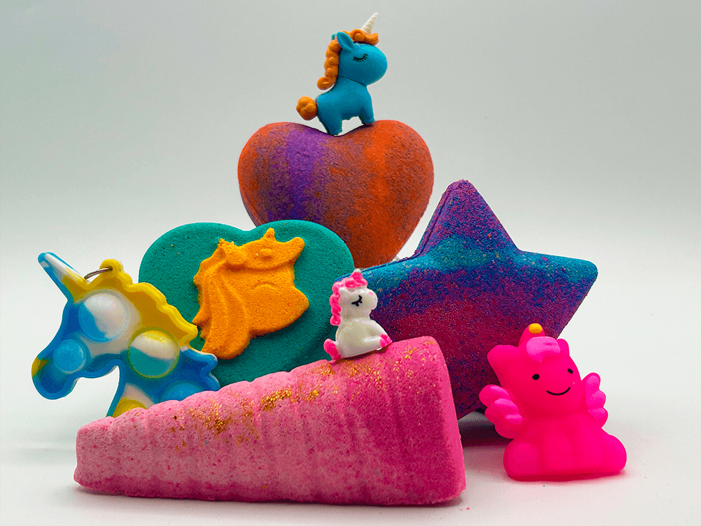 UNICORNS Kids Bath Bomb Collection - 6 ct - Berwyn Betty's Bath & Body Shop