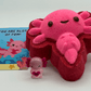 VALENTINE AXOLOTL Kids Bath Bomb with Axolotl Figure Inside - Berwyn Betty's Bath & Body Shop