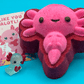 VALENTINE AXOLOTL Kids Bath Bomb with Axolotl Figure Inside - Berwyn Betty's Bath & Body Shop