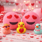 VALENTINE EMOJI Kids Bath Bomb with Duck Figurine Inside - Berwyn Betty's Bath & Body Shop