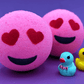 VALENTINE EMOJI Kids Bath Bomb with Duck Figurine Inside - Berwyn Betty's Bath & Body Shop