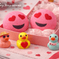 VALENTINE EMOJI Kids Bath Bomb with Duck Figurine Inside - Berwyn Betty's Bath & Body Shop
