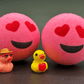 VALENTINE EMOJI Kids Bath Bomb with Duck Figurine Inside - Berwyn Betty's Bath & Body Shop