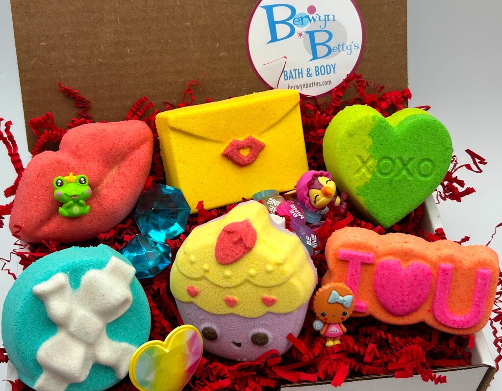 VALENTINE Kids Bath Bombs Collection - 6 ct - Berwyn Betty's Bath & Body Shop