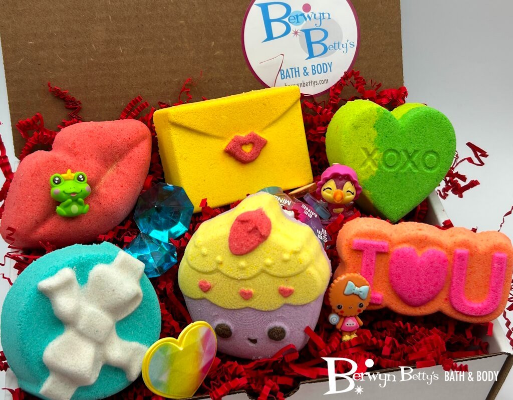 VALENTINE Kids Bath Bombs Collection - 6 ct - Berwyn Betty's Bath & Body Shop