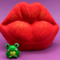 VALENTINE KISSY LIPS Kids Bath Bomb with Frog Toy Inside - Berwyn Betty's Bath & Body Shop