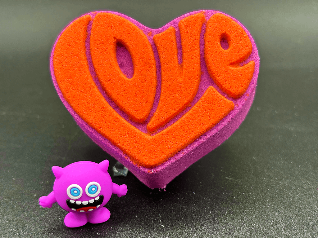 VALENTINE LOVE Kids Bath Bomb with Figurine Toy Inside - Berwyn Betty's Bath & Body Shop