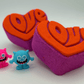 VALENTINE LOVE Kids Bath Bomb with Figurine Toy Inside - Berwyn Betty's Bath & Body Shop