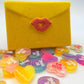 Valentine Love Letter Kids Bath Bomb with Toy Conversation Hearts Inside - Berwyn Betty's Bath & Body Shop