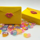 Valentine Love Letter Kids Bath Bomb with Toy Conversation Hearts Inside - Berwyn Betty's Bath & Body Shop