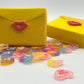 Valentine Love Letter Kids Bath Bomb with Toy Conversation Hearts Inside - Berwyn Betty's Bath & Body Shop