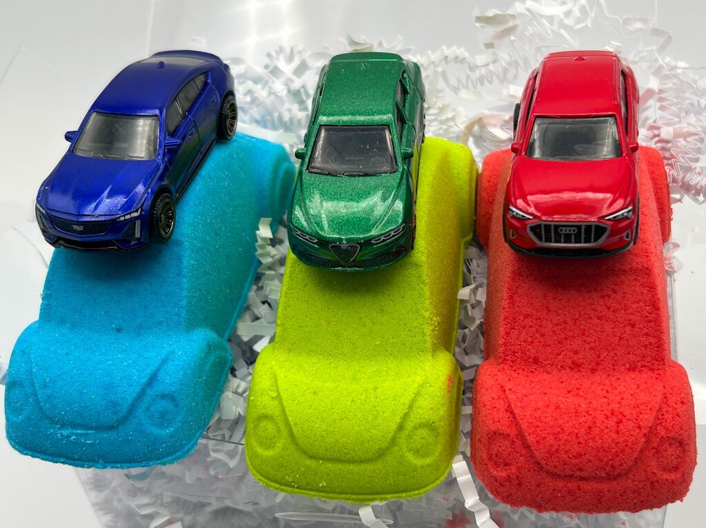 VW Bug Car Kids Bath Bomb Gift Set with Toy Car Inside - 3 ct - Berwyn Betty's Bath & Body Shop