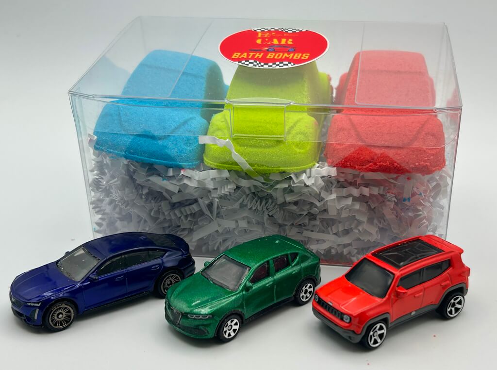 VW Bug Car Kids Bath Bomb Gift Set with Toy Car Inside - 3 ct - Berwyn Betty's Bath & Body Shop